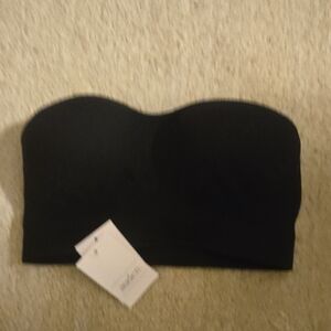 Auden Signature Seamless Light Lift Strapless Black Bandeau Bralette